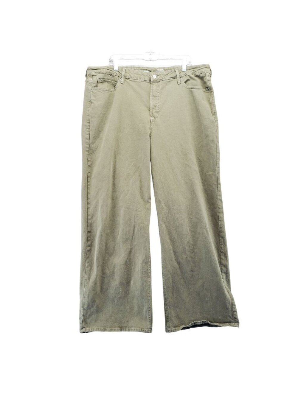 Old Navy Jeans Womens 20 Green Sky-Hi Wide Leg Extra High-Rise Smooth Pockets